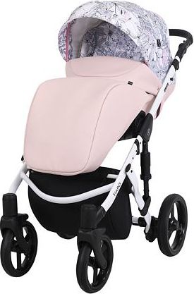 Kočárek Kunert Tiaro 2021 dvojkombinace Bílý rám - white/flowers - obrázek 2
