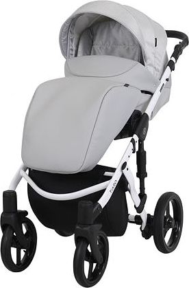 Kočárek Kunert Tiaro 2021 trojkombinace Bílý rám - black/light grey - obrázek 2