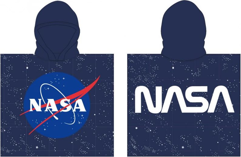 E plus M · Dětské pončo - osuška s kapucí NASA - 55 x 110 cm - obrázek 3