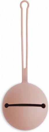 Mushie Silikonové pouzdro na dudlíky - pudrově růžové - obrázek 1