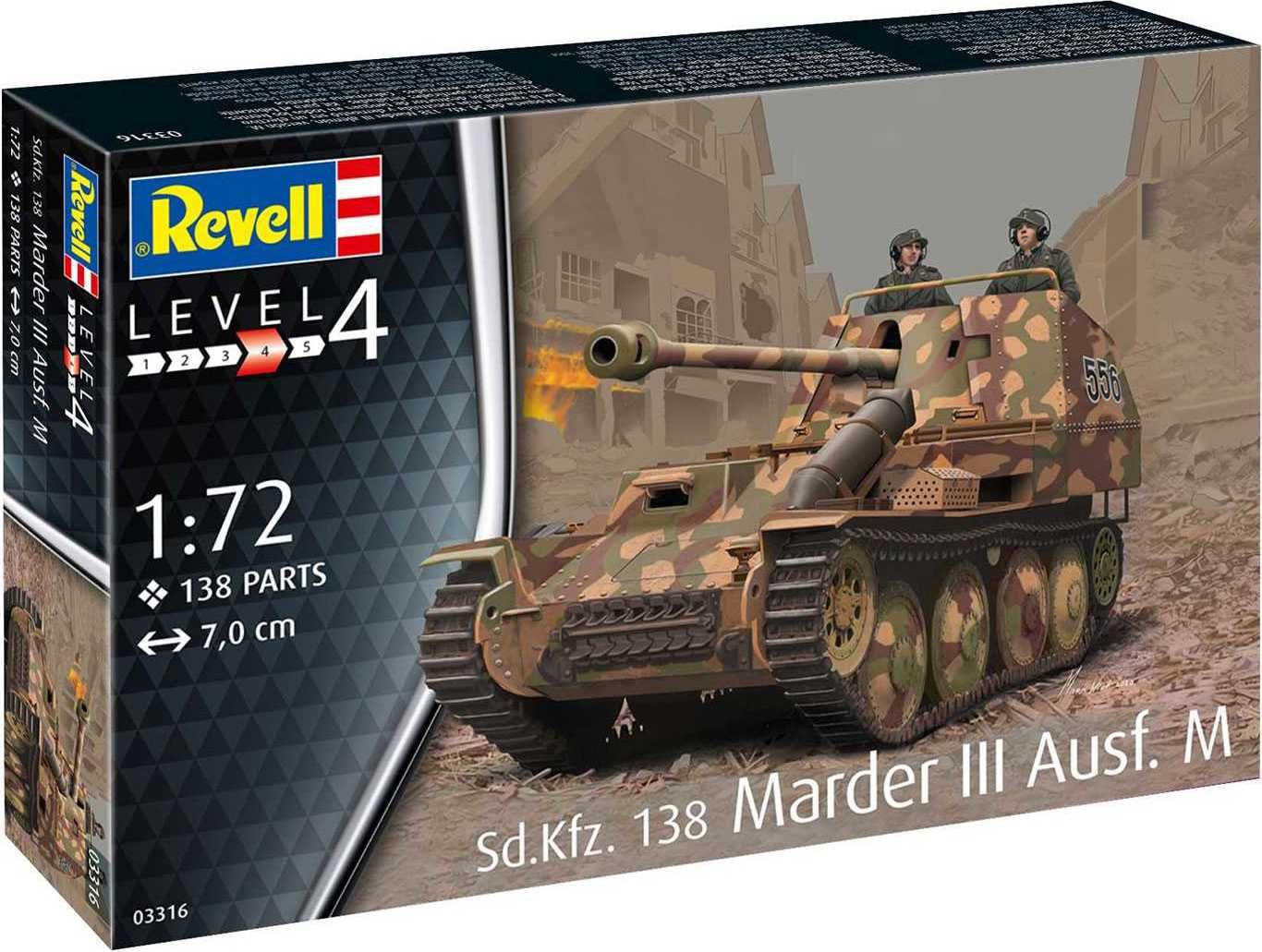 REVELL Plastic ModelKit military 03316 - Sd. Kfz. 138 Marder III Ausf. M (1:72) - obrázek 1