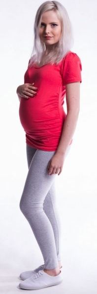 Těhotenské legíny - šedý melír - XXL (44) - obrázek 1