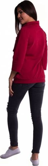 Těhotenské a kojící teplákové triko - metalická šeď - XL (42) - obrázek 2