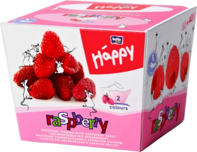 Bella Happy kapesníčky 2 vrstvé s vůní maliny - obrázek 2