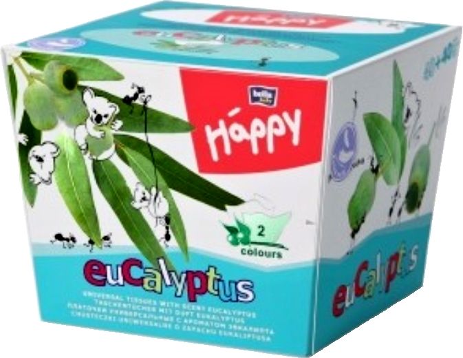 Bella Happy kapesníčky 2 vrstvé s vůní eukalyptus 80ks - obrázek 2