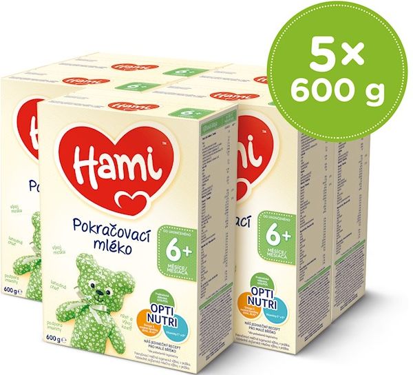 HAMI 5 x Pokračovací kojenecké mléko 600 g 6+ - obrázek 1