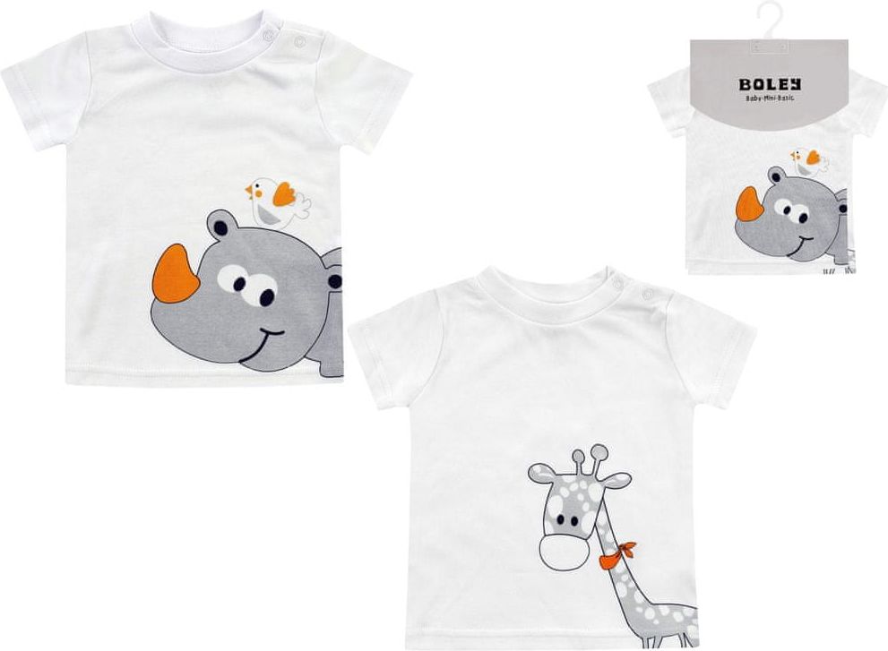 BOLEY dětský set 2 ks triček s krátkým rukávem 6121100 56 bílá - obrázek 1