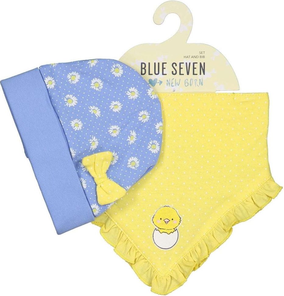Blue Seven dívčí set čepice a šátek 439500 X žlutá 56 - obrázek 1