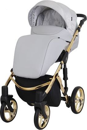 Kočárek Kunert Tiaro Premium 2021 dvojkombinace Zlatý rám - black/light grey - obrázek 2