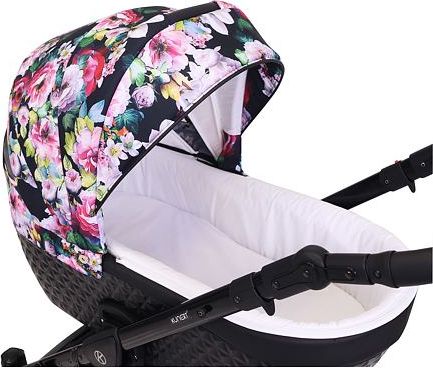 Kočárek Kunert Tiaro Premium 2021 trojkombinace Zlatý rám - black/violet - obrázek 12