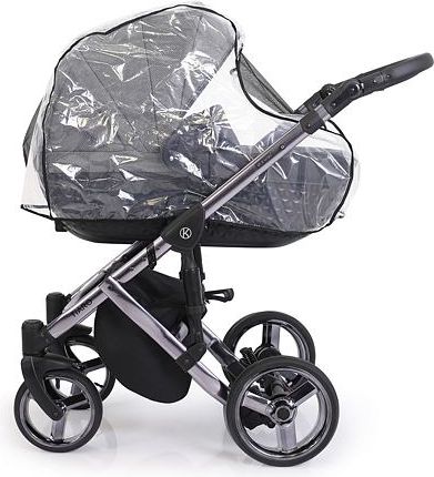 Kočárek Kunert Tiaro Premium 2021 dvojkombinace Stříbrný rám - black/flowers - obrázek 6