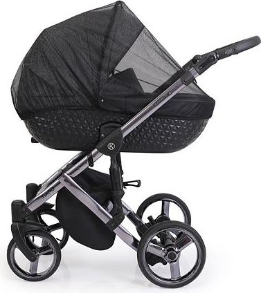 Kočárek Kunert Tiaro Premium 2021 dvojkombinace Stříbrný rám - black/flowers - obrázek 7