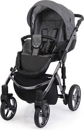 Kočárek Kunert Tiaro Premium 2021 dvojkombinace Stříbrný rám - black/flowers - obrázek 8