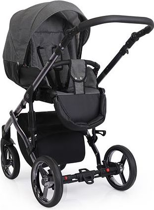Kočárek Kunert Tiaro Premium 2021 dvojkombinace Stříbrný rám - black/flowers - obrázek 9