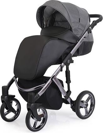 Kočárek Kunert Tiaro Premium 2021 dvojkombinace Stříbrný rám - black/flowers - obrázek 10