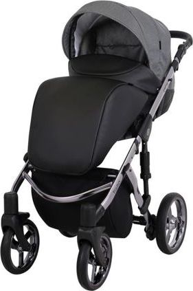 Kočárek Kunert Tiaro Premium 2021 dvojkombinace Stříbrný rám - black/grey - obrázek 2