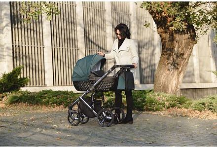 Kočárek Kunert Tiaro Premium 2021 dvojkombinace Stříbrný rám - black/grey - obrázek 17
