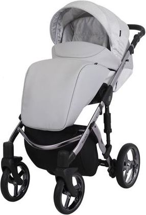 Kočárek Kunert Tiaro Premium 2021 dvojkombinace Stříbrný rám - black/light grey - obrázek 2