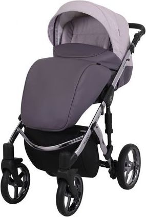 Kočárek Kunert Tiaro Premium 2021 dvojkombinace Stříbrný rám - black/violet - obrázek 2
