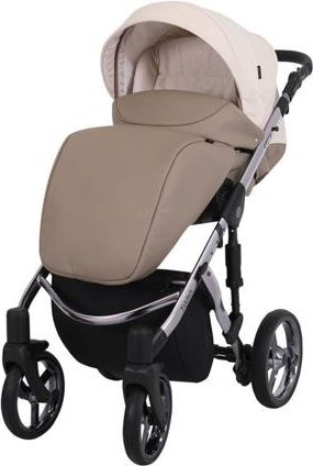 Kočárek Kunert Tiaro Premium 2021 dvojkombinace Stříbrný rám - white/beige - obrázek 2