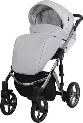 Kočárek Kunert Tiaro Premium 2021 trojkombinace Stříbrný rám - black/light grey - obrázek 2