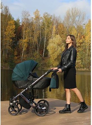 Kočárek Kunert Tiaro Premium 2021 trojkombinace Stříbrný rám - black/light grey - obrázek 16