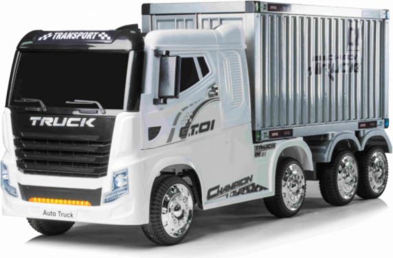 Dětské elektrické autíčko kamion s návěsem - červené - obrázek 2