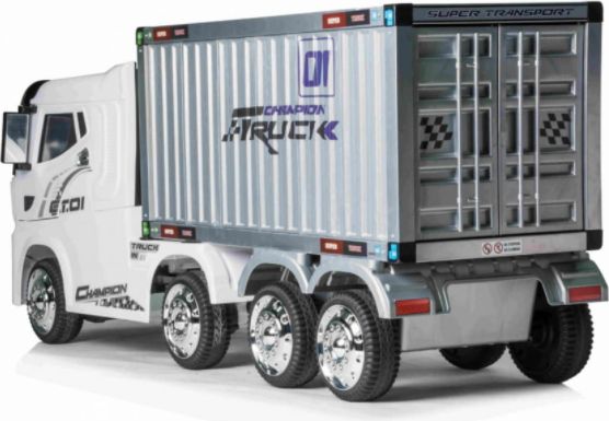 Dětské elektrické autíčko kamion s návěsem - červené - obrázek 7