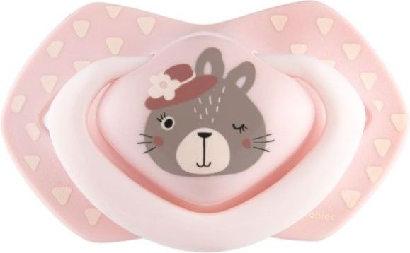 Canpol Babies 2 ks symetrických silikonových dudlíků, 0-6m, Bonjour Paris, růžová/šedá - obrázek 2