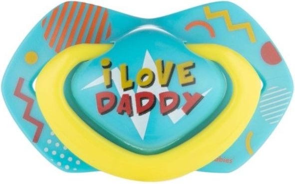 Canpol Babies 2 ks symetrických silikonových dudlíků, 0-6m, Neon Love Baby, modré - obrázek 3