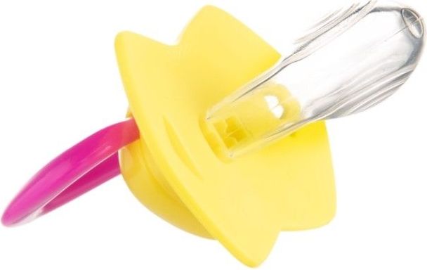 Canpol Babies 2 ks symetrických silikonových dudlíků, 6-18m, Neon Love Baby, růžovo, žluté - obrázek 5