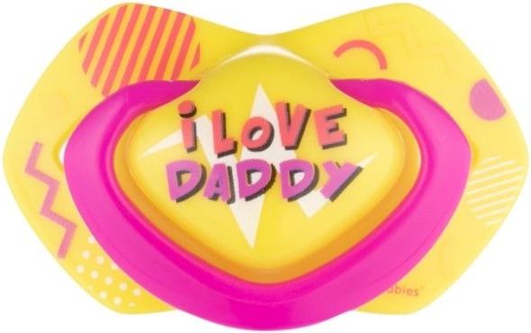 Canpol Babies 2 ks symetrických silikonových dudlíků, +18m, Neon Love Baby, růžovo, žluté - obrázek 3