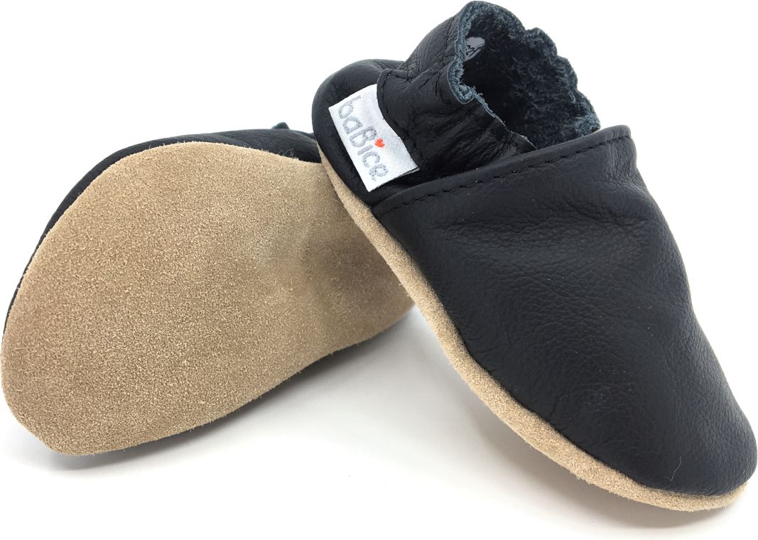 Kožené barefoot capáčky BaBice černé BA-053 Velikost: 17 - obrázek 1