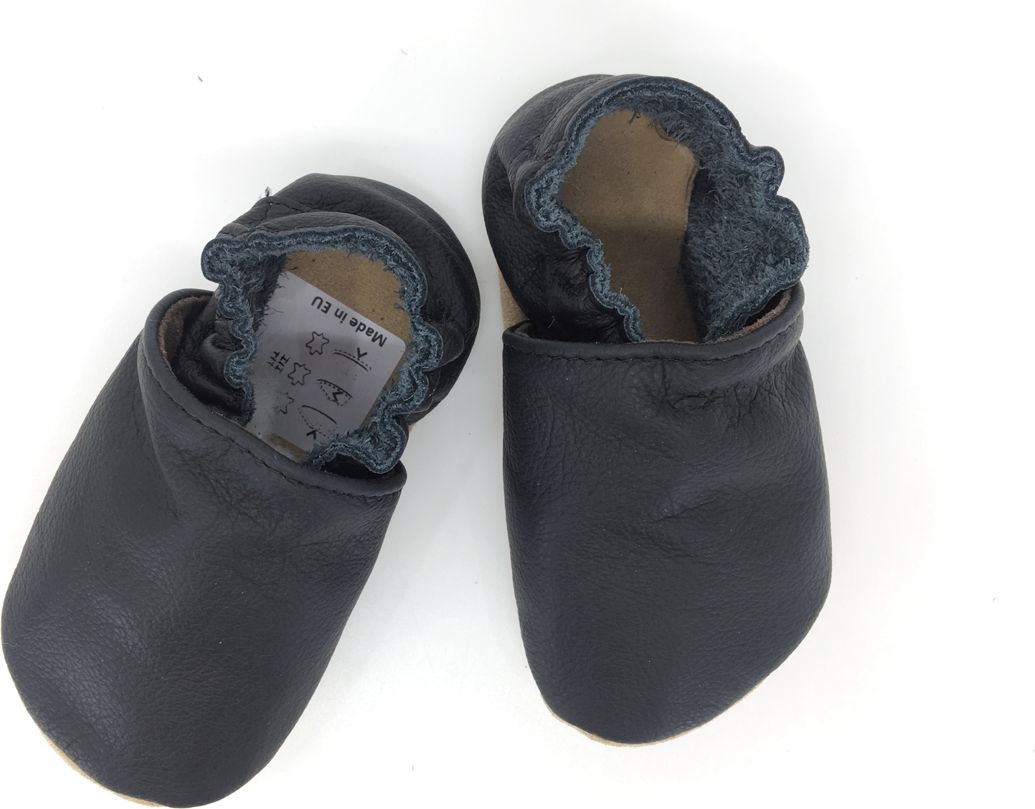 Kožené barefoot capáčky BaBice černé BA-053 Velikost: 17 - obrázek 2