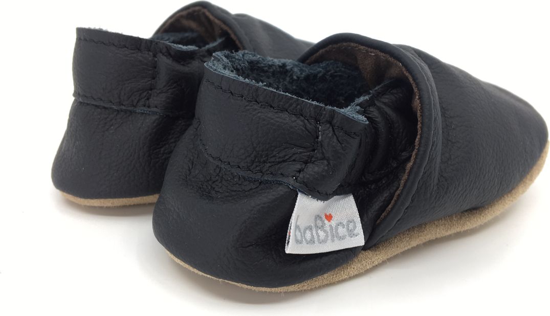 Kožené barefoot capáčky BaBice černé BA-053 Velikost: 17 - obrázek 5