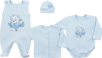4-dílná kojenecká souprava Koala Sleeping Bear modrá, Modrá, 50 - obrázek 1