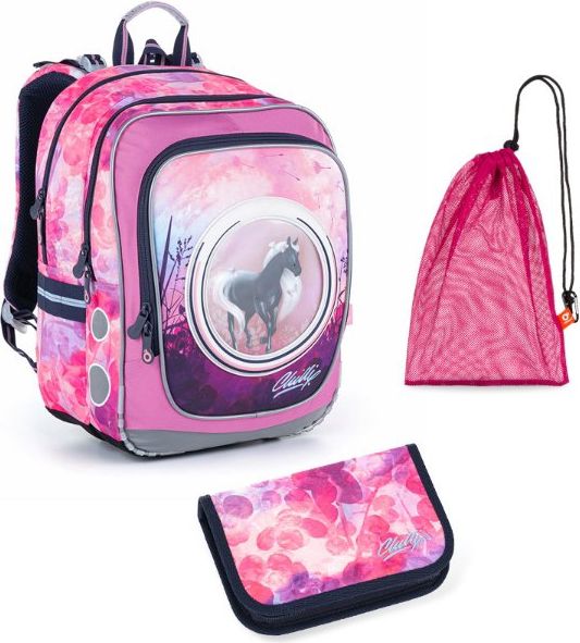Školní batoh 3 dílný set Koně ENDY 21005 G Large Topgal - obrázek 1