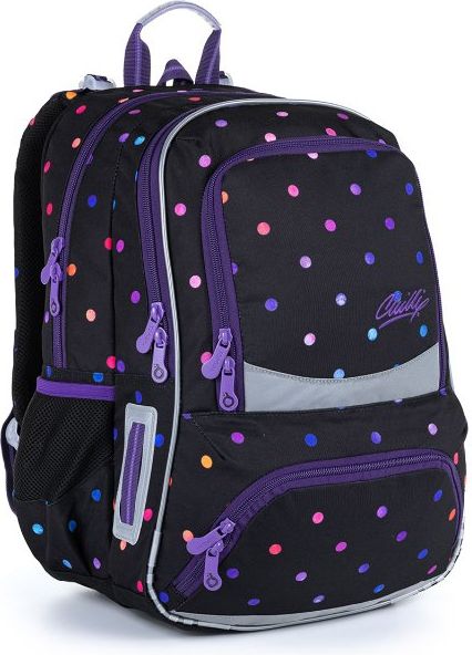 Školní batoh 3 dílný set puntíky NIKI 21011 G Medium Topgal - obrázek 2