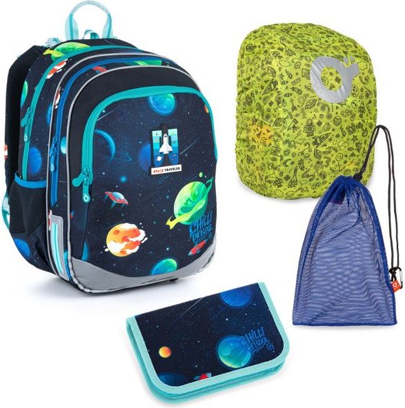 Školní batoh 4 dílný set Vesmír ELLY 21015 B Large Topgal - obrázek 1