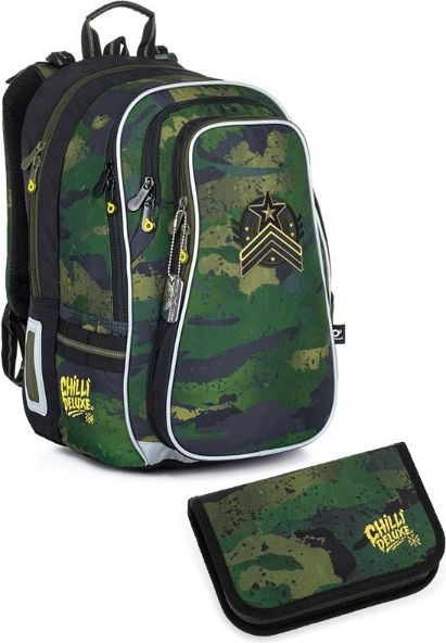 Školní batoh 2 dílný set Army LYNN 21018 B Small Topgal - obrázek 1