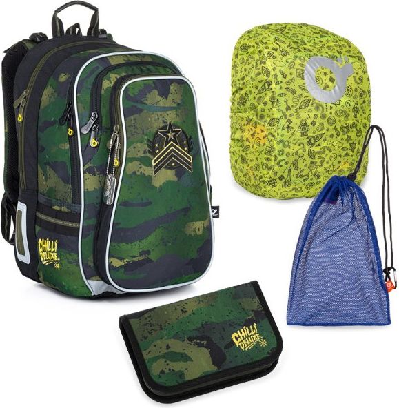 Školní batoh 4 dílný set Army LYNN 21018 B Large Topgal - obrázek 1