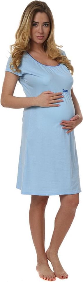 Stylomat Těhotenská noční košile Dagna světle modrá, velikost S - obrázek 1