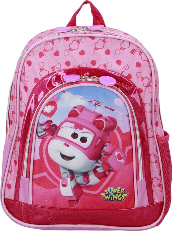 SETINO Dívčí školní batoh Super Wings, růžový - obrázek 1