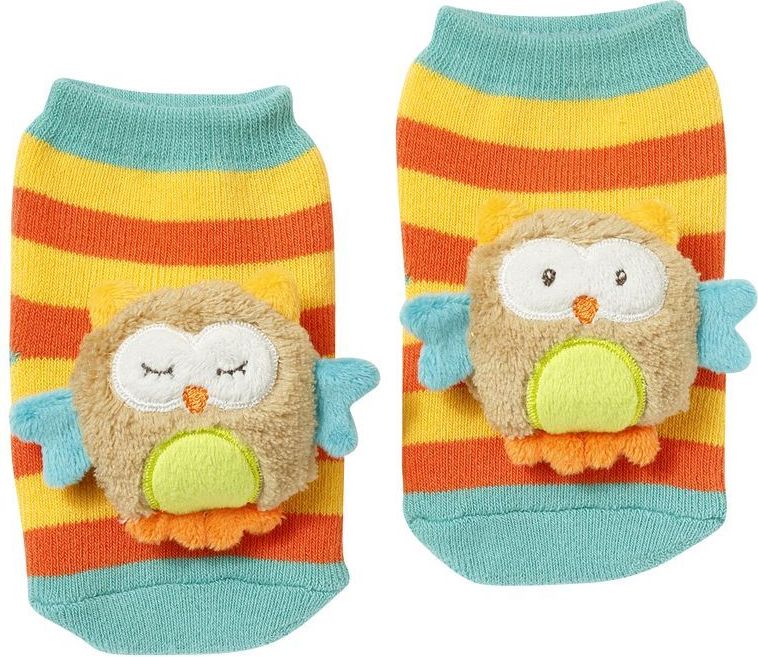 Chrastící ponožky Baby Fehn Forest Sova - obrázek 1