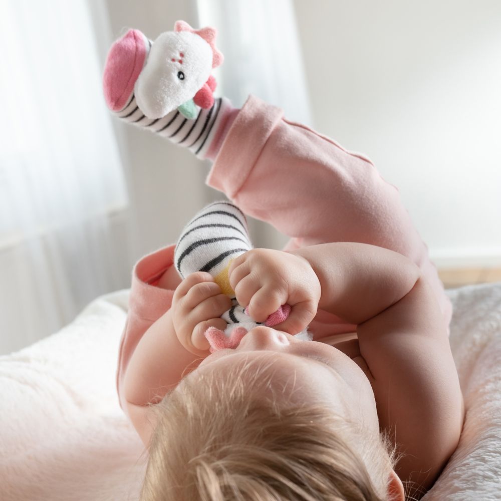 Chrastící ponožky Baby Fehn jednorožec Aiko & Yuki - obrázek 2