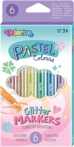 Popisovače Colorino Glitter 6ks pastel - obrázek 2