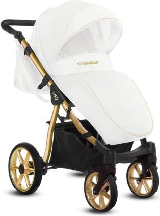 Kočárek Baby Active Mommy Glossy dvojkombinace White/Gold - obrázek 2