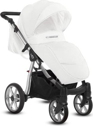 Kočárek Baby Active Mommy Glossy dvojkombinace White/Silver - obrázek 2