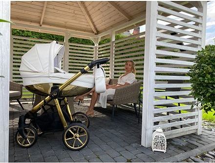 Kočárek Baby Active Mommy Glossy dvojkombinace White/Silver - obrázek 3