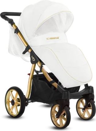Kočárek Baby Active Mommy Glossy trojkombinace White/Gold - obrázek 2
